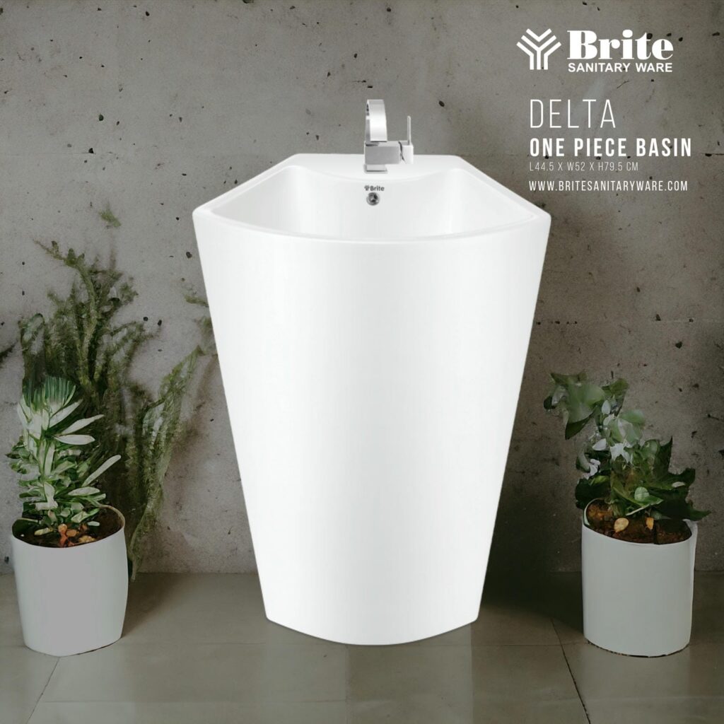 Delta One Piece Basin by Brite Sanitary Ware