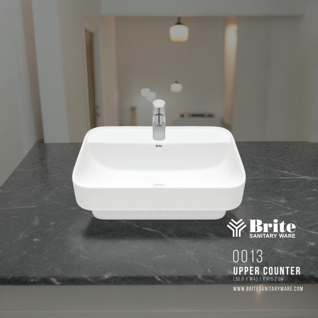 0013 Upper Counter Basin Sink by Brite Sanitary Ware