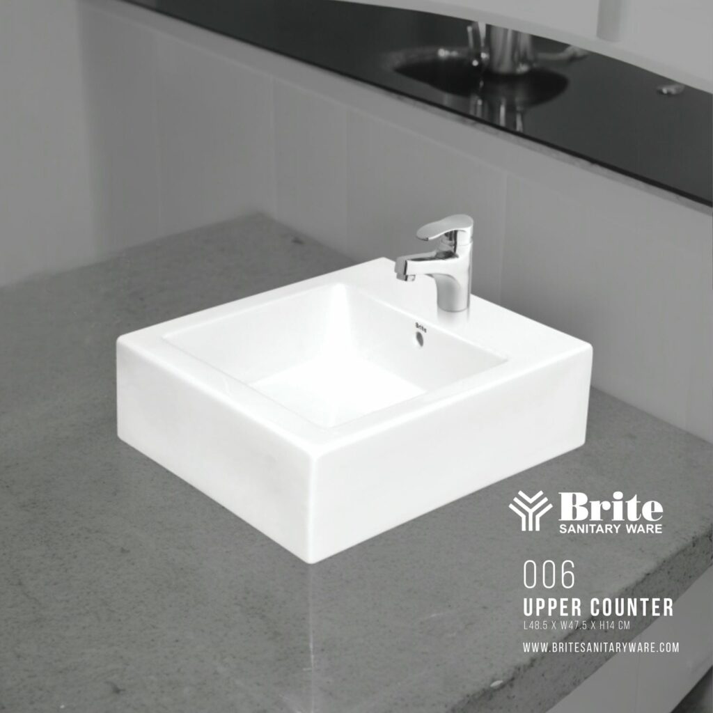 006 Upper Counter Basin Sink by Brite Sanitary Ware