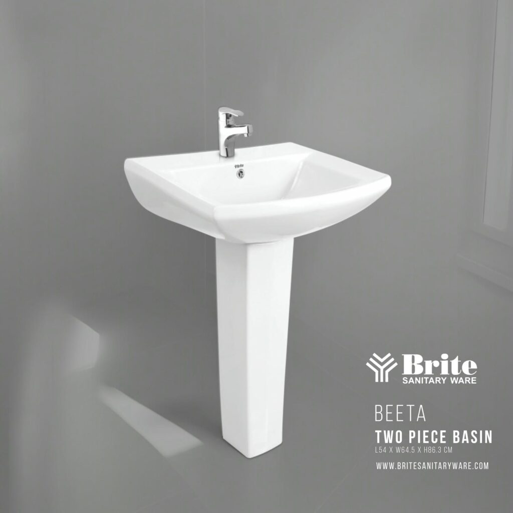 Beeta Two Piece Basin by Brite Sanitary Ware