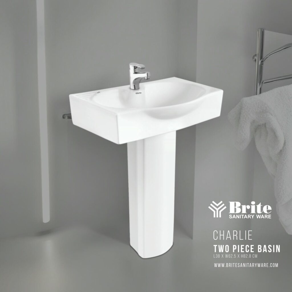 Charlie Two Piece Basin by Brite Sanitary Ware