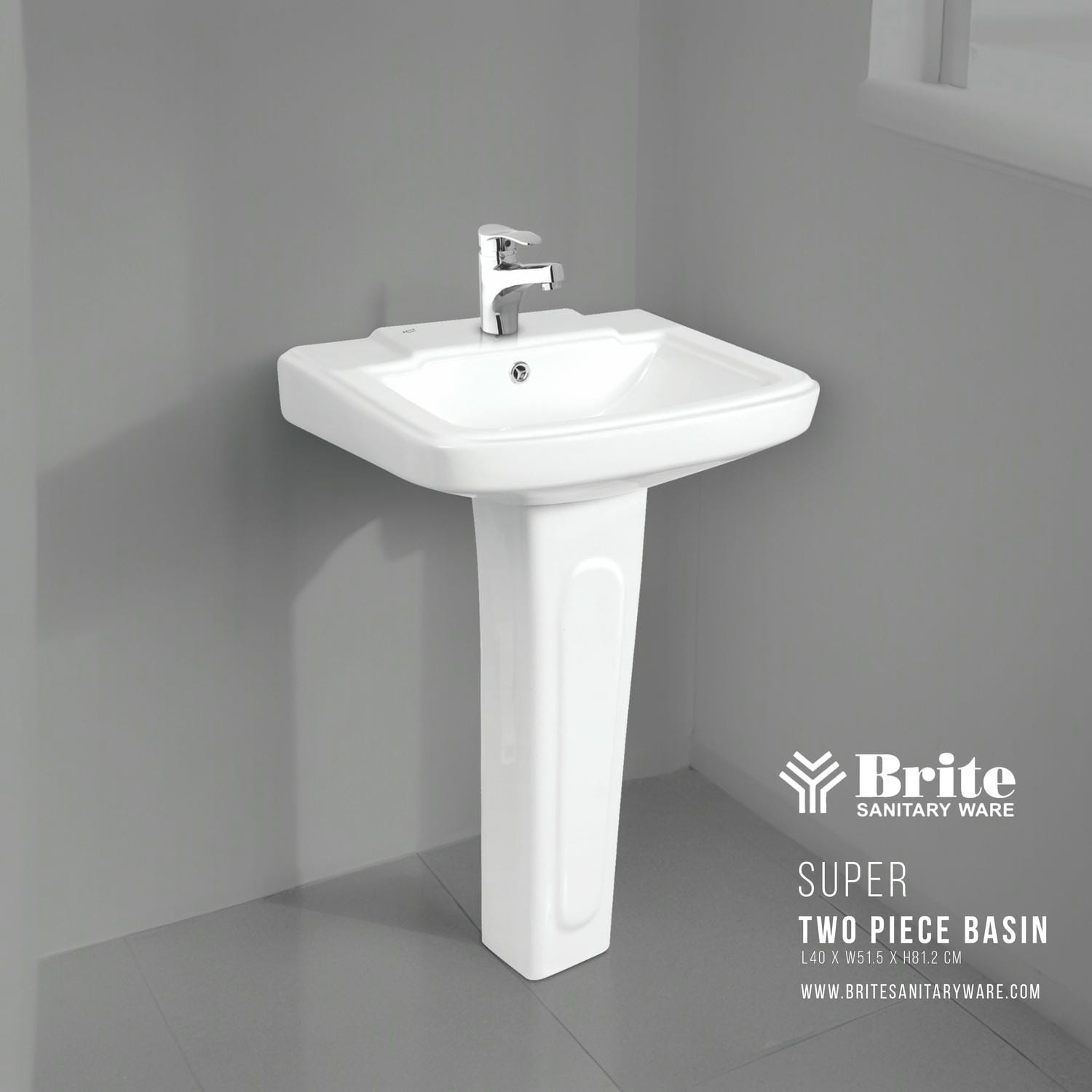 Super Tow Piece Basin by Brite Sanitary Ware